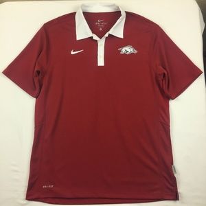 Nike Dri-Fit Arkansas Razorbacks Maroon Polo M